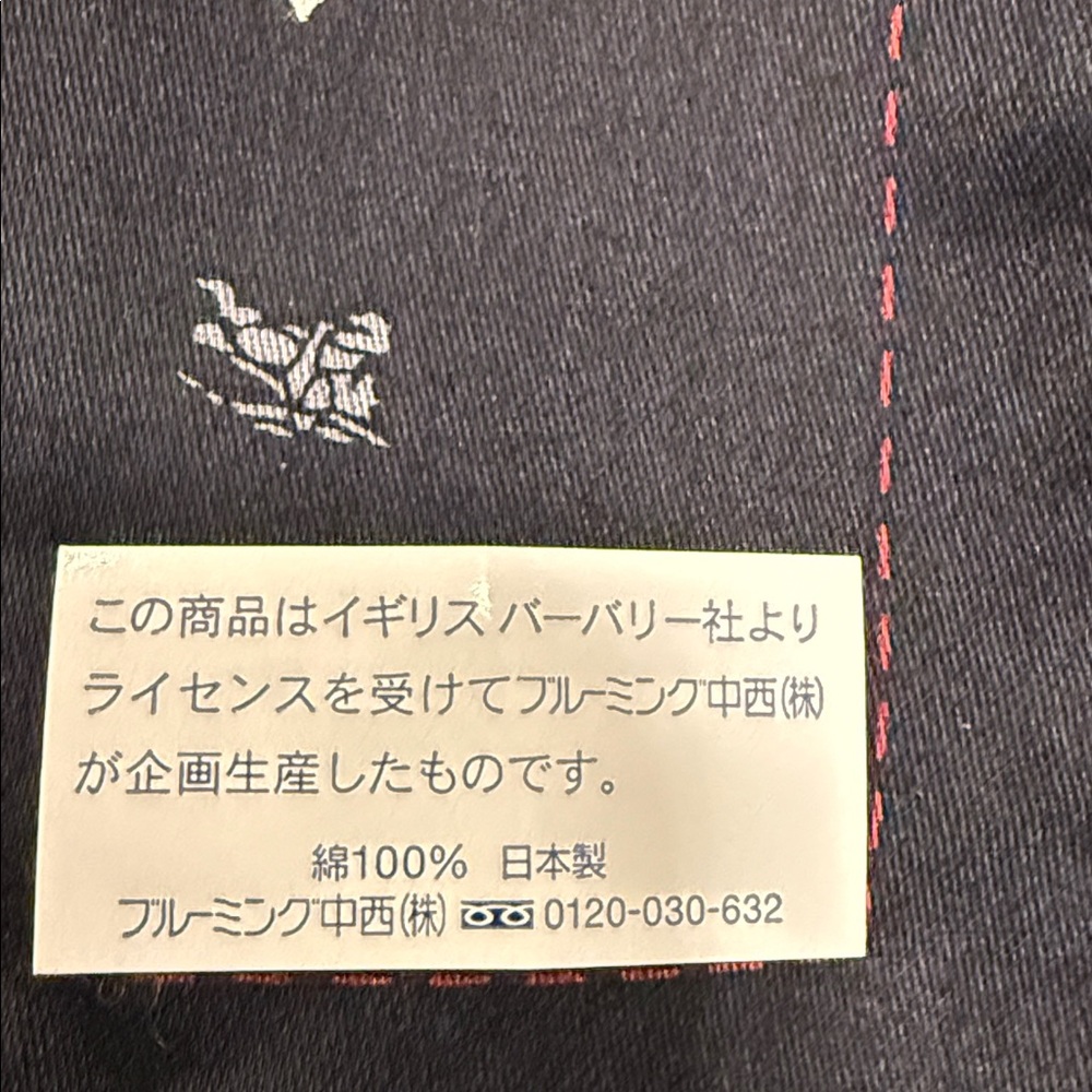 Burberry Navy Scarf with Equestrian and Union Jack Accents - Picture 3 of 3